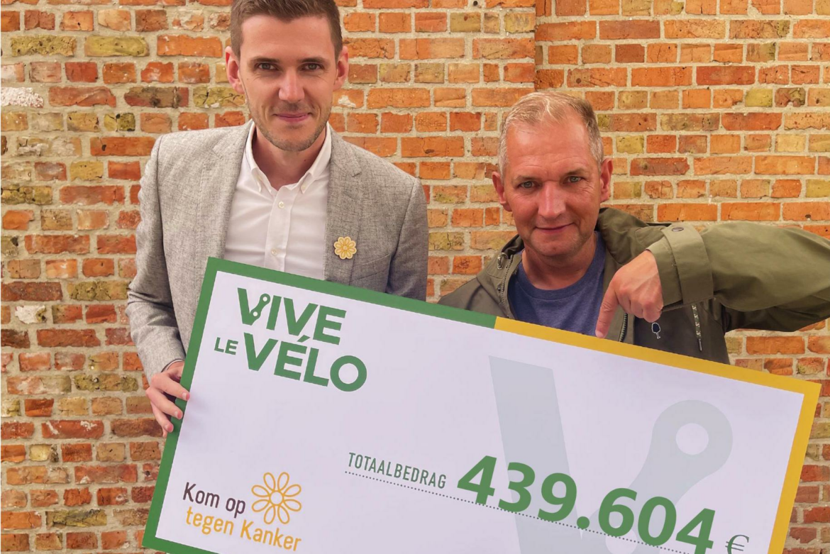 « Vive le vélo » rapporte à Kom op tegen Kanker une "Vive le vélo" rapporte à Kom op tegen Kanker une somme record de plus de 430 000 euros